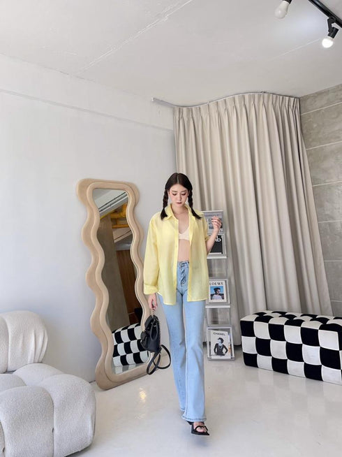 WANWAN See Through Long Sleeves Shirts